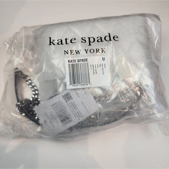 Kate Spade New Silver Crossbody Bag Lunar Light  Micro Purse Concerts Bag - Picture 4 of 13